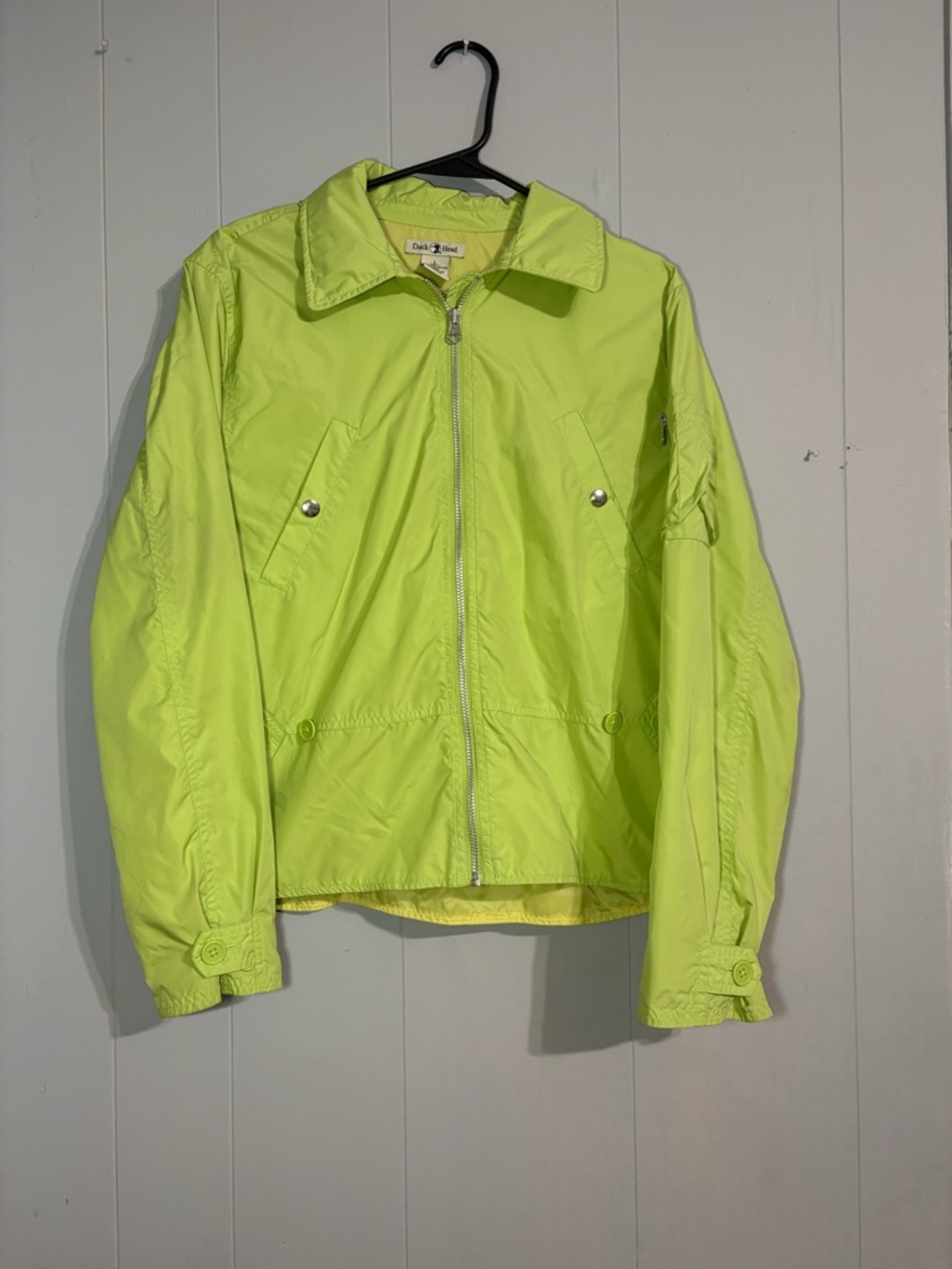 Head Neon Lime Lightweight Zip-Up Shirt Jacket